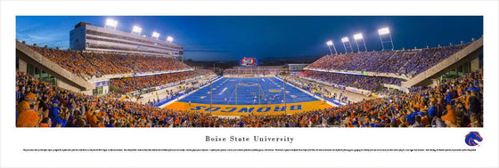 Boise State Football - End Zone - Unframed - 757 Sports Collectibles