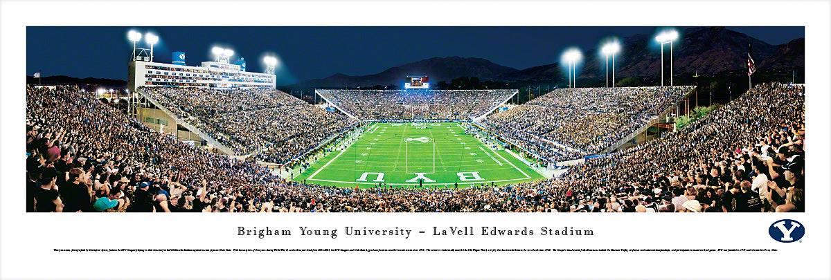 Brigham Young Football - End Zone - Unframed - 757 Sports Collectibles
