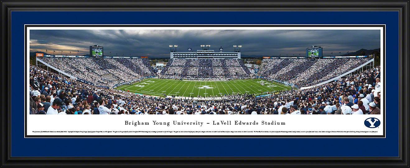 Brigham Young Football - 50 Yard Line - Deluxe Frame - 757 Sports Collectibles