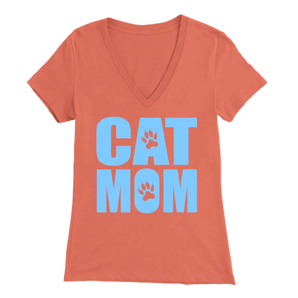 Cat Mom Womens Shirt - 100% Cotton - S - 2XL - 757 Sports Collectibles