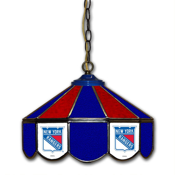 New York Rangers 14-in. Stained Glass Pub Light