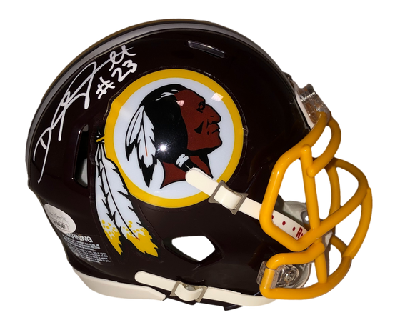 Washington Redskins DeAngelo Hall Signed Auto Matte Blk Mini Helmet JSA COA - 757 Sports Collectibles