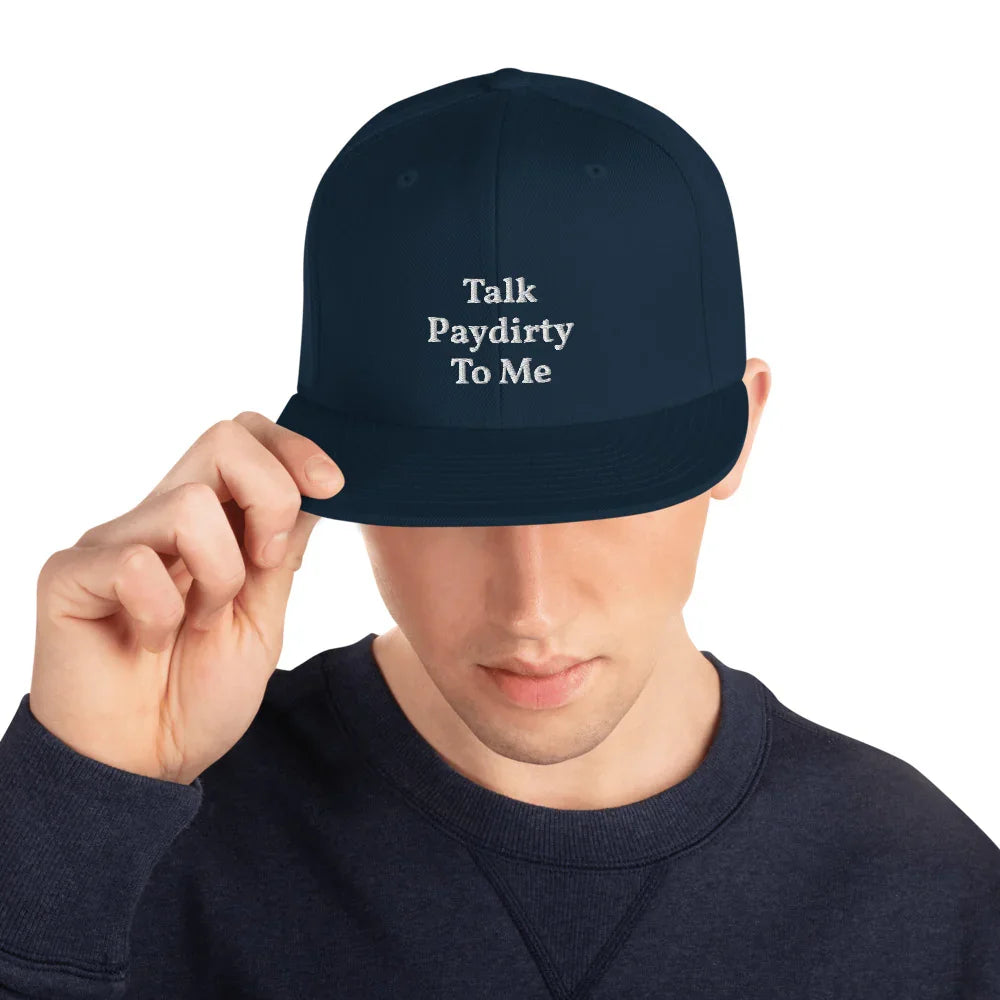 Football Touchdown Snapback Hat "Talk Paydirty To Me" - Adjustable - Multiple Colors - 757 Sports Collectibles