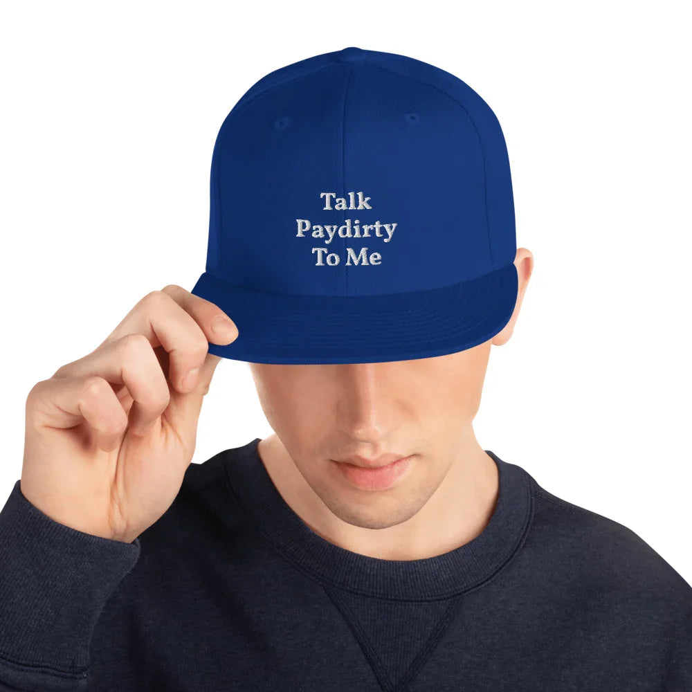 Football Touchdown Snapback Hat "Talk Paydirty To Me" - Adjustable - Multiple Colors - 757 Sports Collectibles