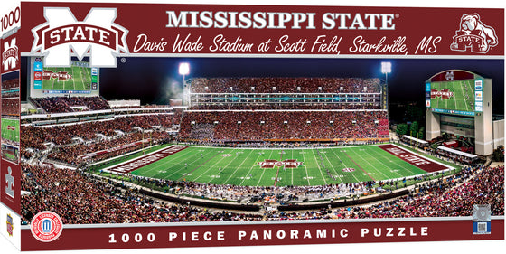 Stadium Panoramic - Mississippi State Bulldogs 1000 Piece Puzzle - Center View