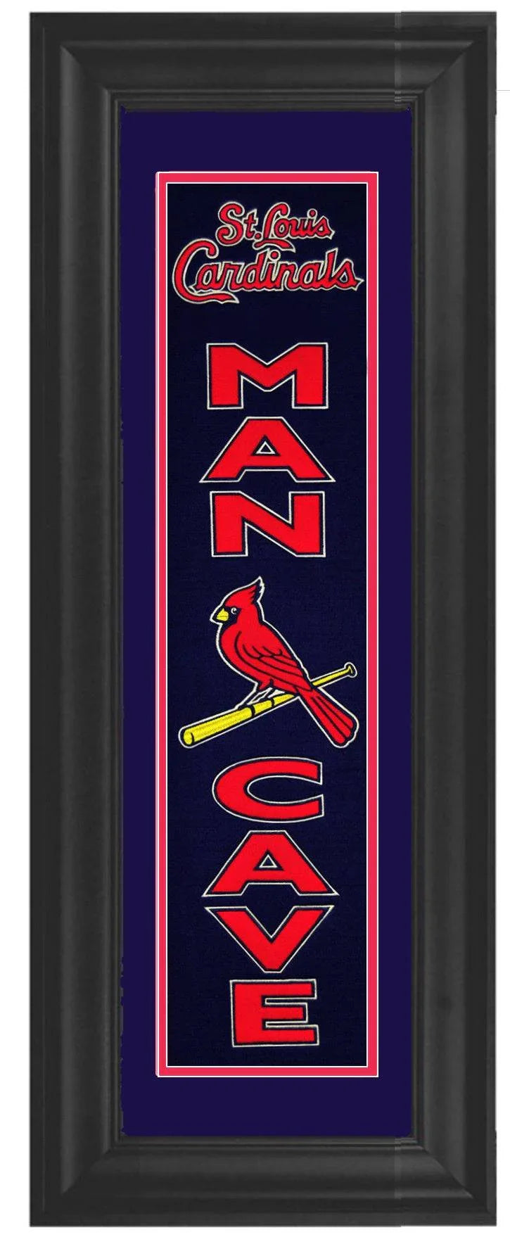St. Louis Cardinals Framed Man Cave Heritage Banner 12x34 - 757 Sports Collectibles