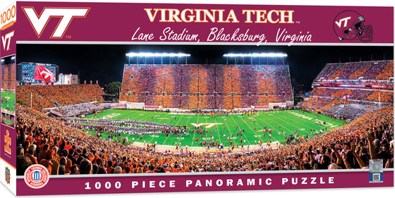 Stadium Panoramic - Virginia Tech Hokies 1000 Piece Puzzle - Center View