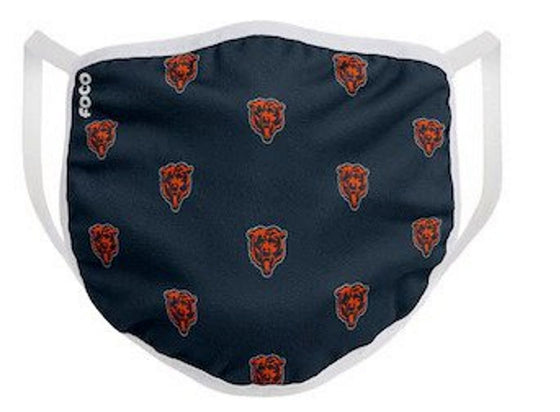 Chicago Bears Pattern Logo Adult Face Mask - Face Covering