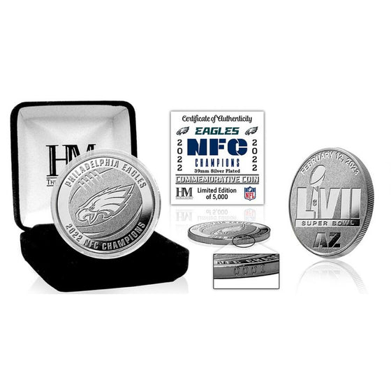 Philadelphia Eagles 2022 NFC Champions Silver Coin