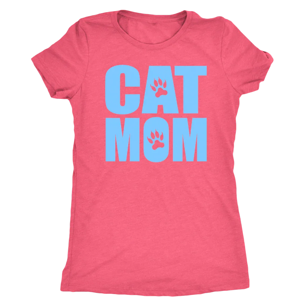 Cat Mom Womens Shirt - 100% Cotton - S - 2XL - 757 Sports Collectibles