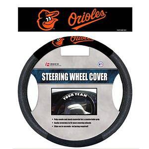 MLB Baltimore Orioles Poly-Suede Universal Steering Wheel Cover - 757 Sports Collectibles