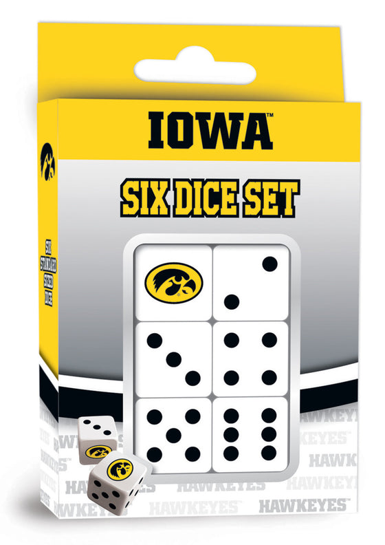 NCAA Iowa Hawkeyes 6 Piece D6 Gaming Dice Set