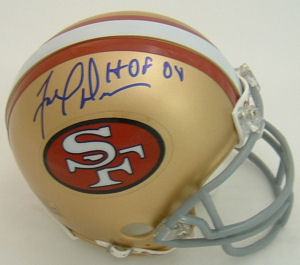 Fred Dean San Francisco 49ers Autographed Throwback Mini Helmet