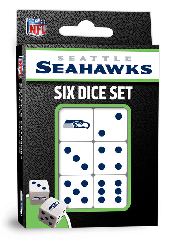 NFL Seattle Seahawks 6 Piece D6 Gaming Dice Set