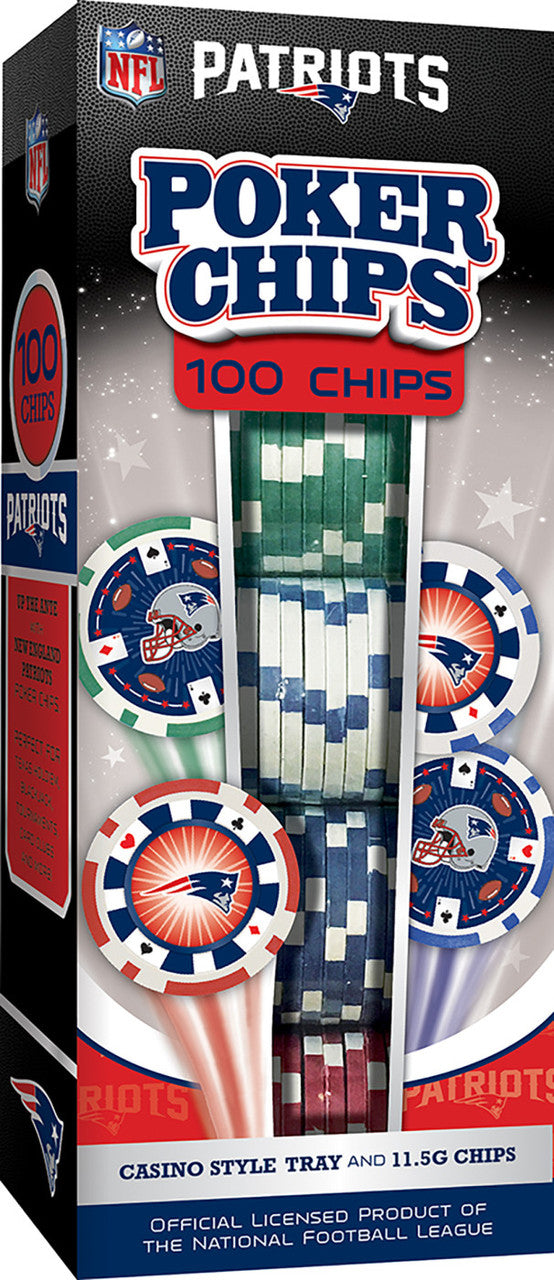 New England Patriots 100 Piece NFL Poker Chips