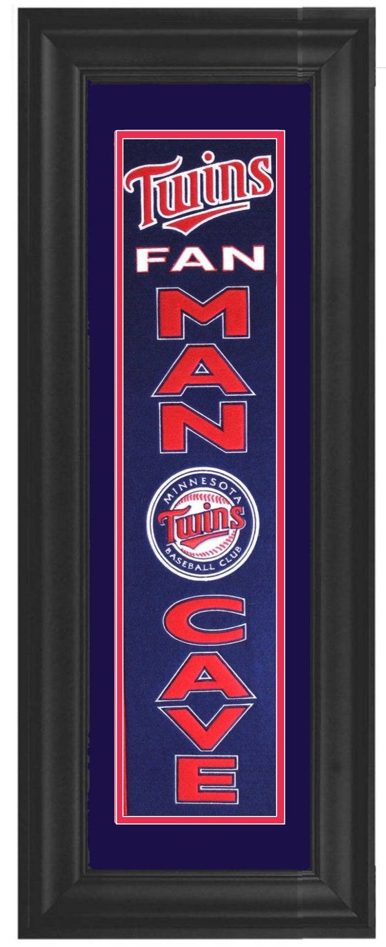 Minnesota Twins Framed Man Cave Heritage Banner 12x34 - 757 Sports Collectibles