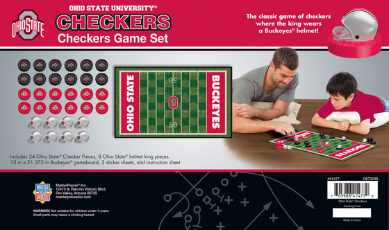 Ohio State Buckeyes NCAA Checkers Board Game