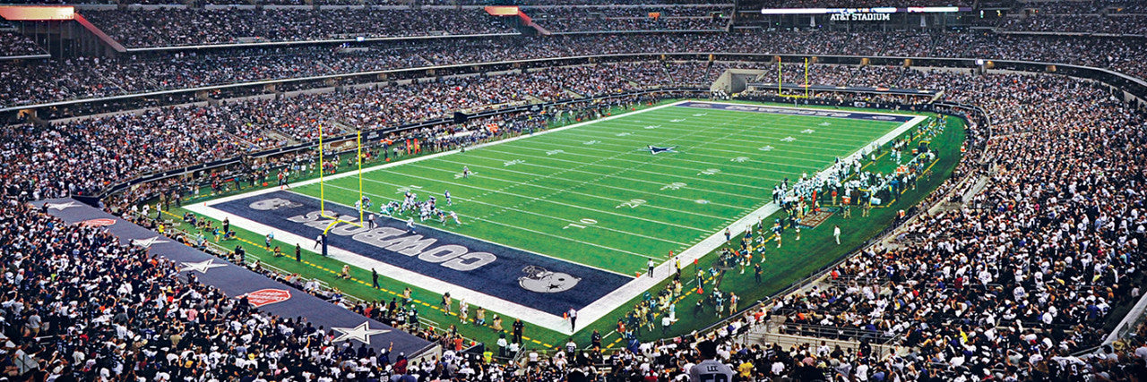 Stadium Panoramic - Dallas Cowboys 1000 Piece NFL Sports Puzzle - End View