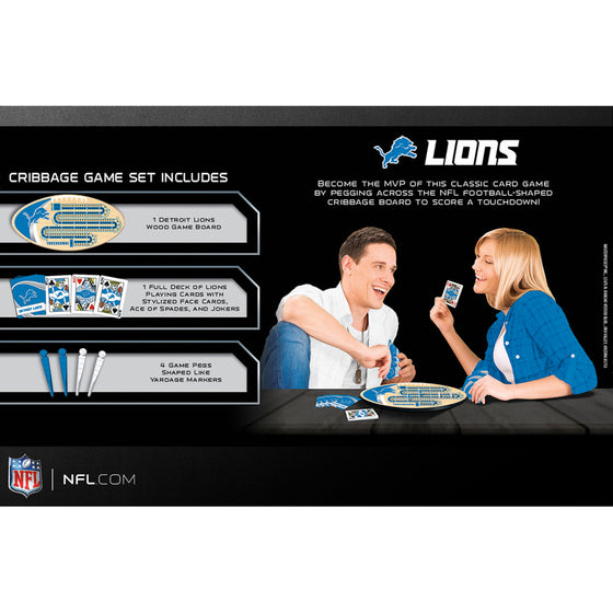 NFL Detroit Lions Cribbage Board Game