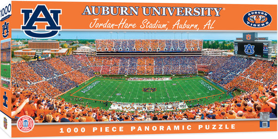Stadium Panoramic - Auburn Tigers 1000 Piece Puzzle - Center View