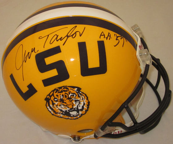 Jim Taylor LSU Tigers Autographed Full Size Authentic Helmet