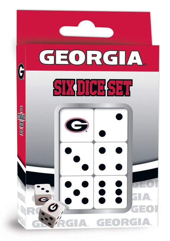 NCAA Georgia Bulldogs 6 Piece D6 Gaming Dice Set