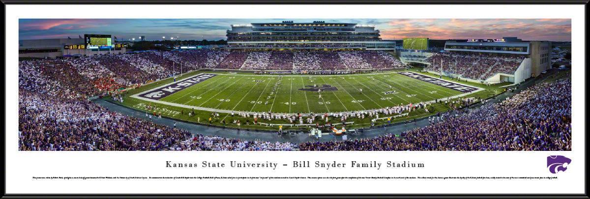 Kansas State Football - 50 Yard Line - Stripe - Standard Frame - 757 Sports Collectibles