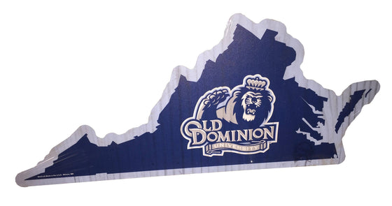 Old Dominion ODU Monarchs Virginia State Wood Sign 14"x6" - 757 Sports Collectibles