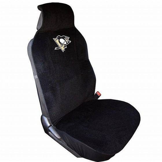 NHL Pittsburgh Penguins Universal Polyester Velour Seat Cover - 757 Sports Collectibles