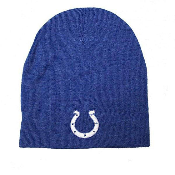 NFL Indianapolis Colts Team Color Cuffless Knit Beanie Embroidered - 757 Sports Collectibles