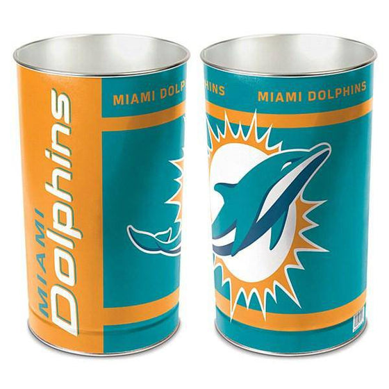NFL Miami Dolphins 15" Waste Basket - 757 Sports Collectibles