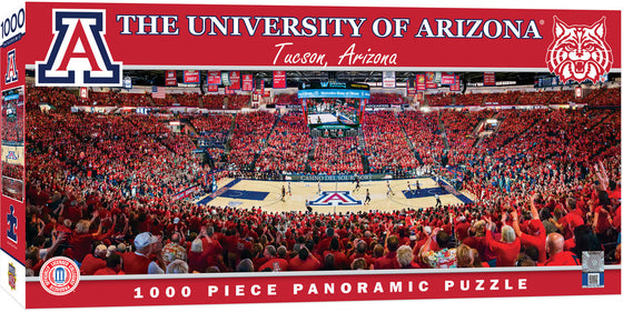Stadium Panoramic - Arizona Wildcats Basketball 1000 Piece Puzzle - Center View