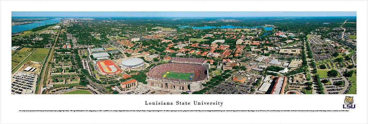 Louisiana State University - Campus Aerial - Unframed - 757 Sports Collectibles