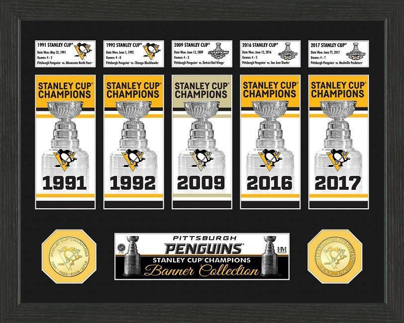 Pittsburgh Penguins Stanley Cup Championship Banner Collection (HM) - 757 Sports Collectibles