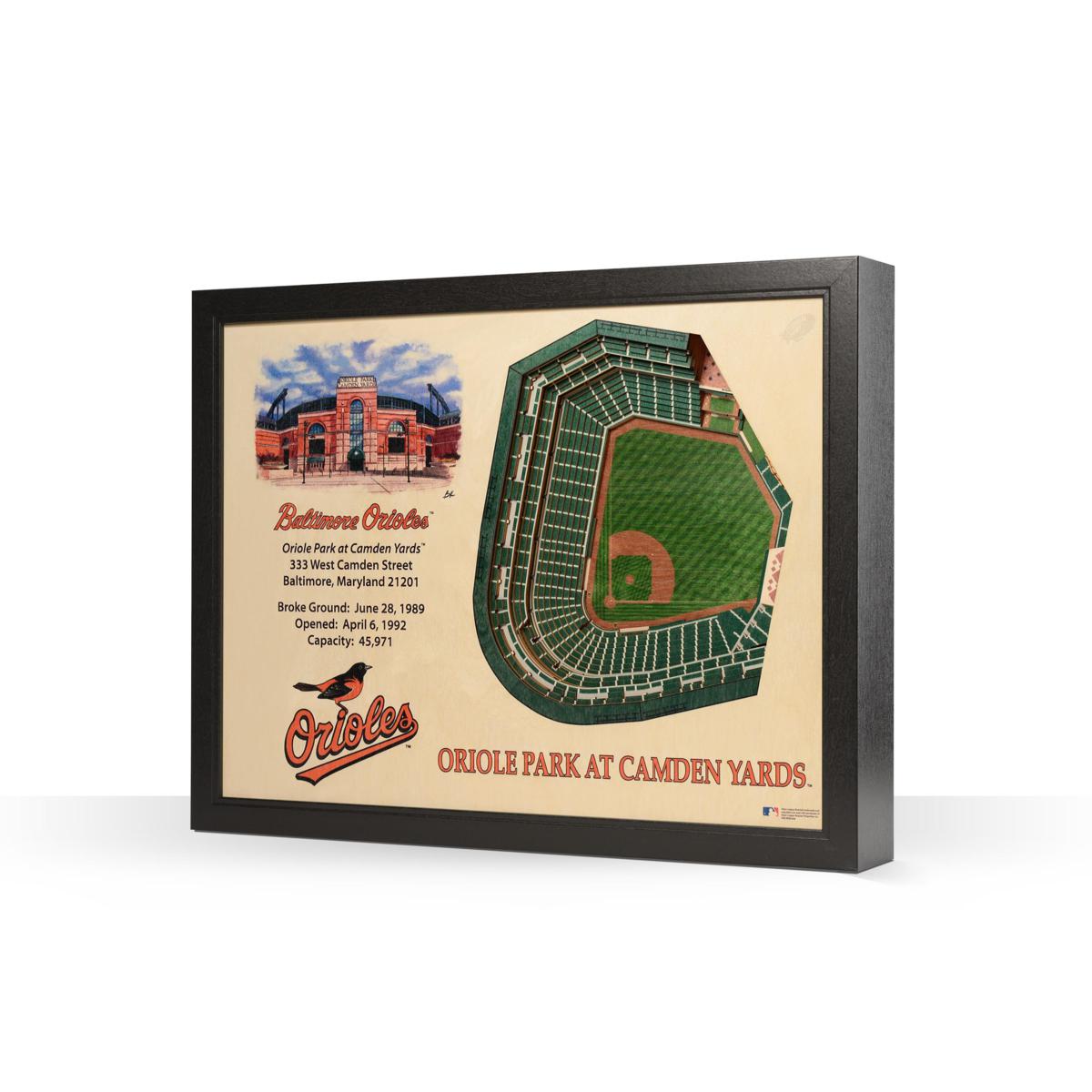 5 Layer Stadium Views 13x17 3D Wood Wall Art -Orioles Park at Camden Yards - 757 Sports Collectibles
