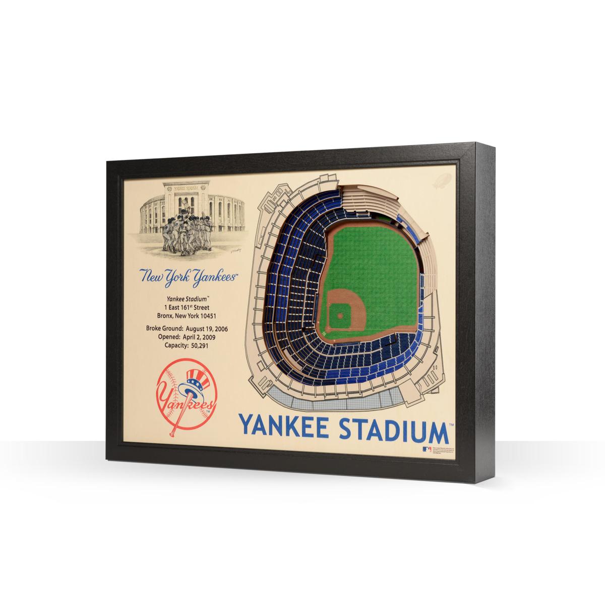 5 Layer Stadium Views 13x17 3D Wood Wall Art -New York Yankees - 757 Sports Collectibles