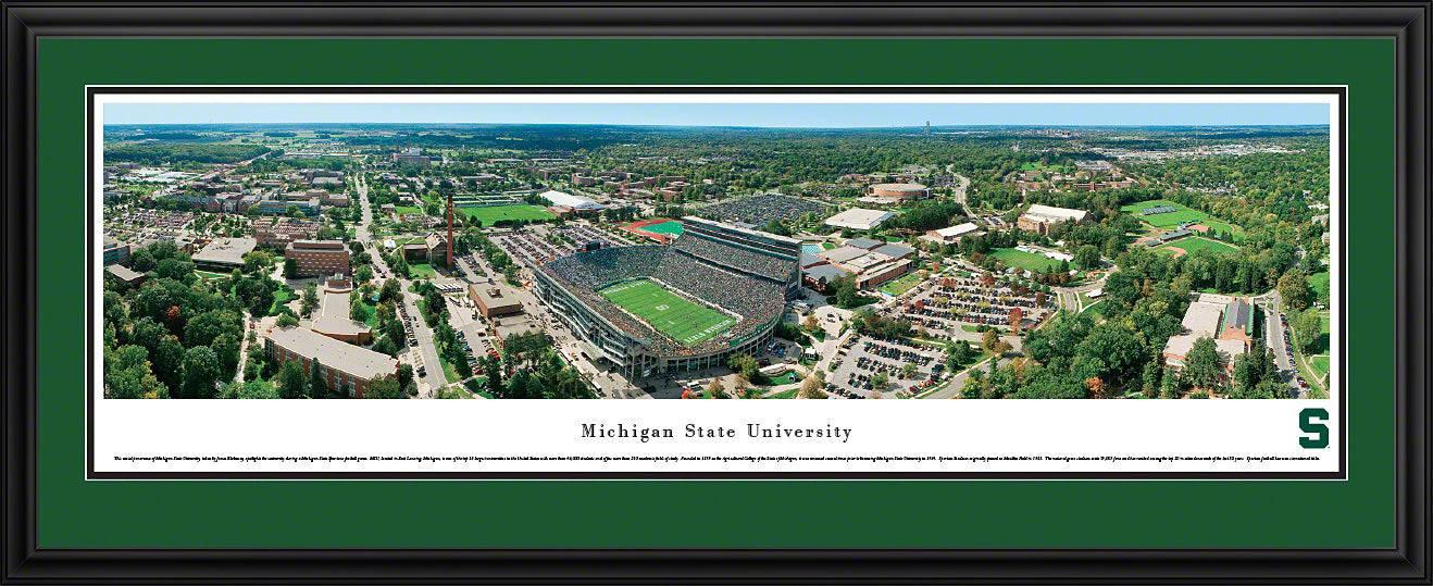 Michigan State University - Aerial - Deluxe Frame - 757 Sports Collectibles