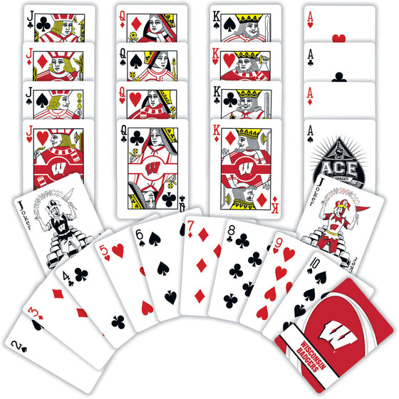 Wisconsin Badgers NCAA Playing Cards - 54 Card Deck