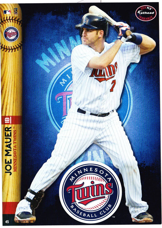 MLB Minnesota Twins Joe Mauer Fathead Tradeable Decal Sticker 5x7 - 757 Sports Collectibles