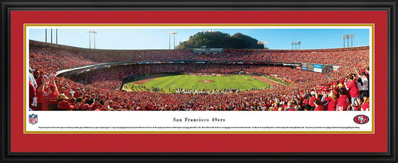San Francisco 49Ers - 50 Yard Line - Deluxe Frame - 757 Sports Collectibles