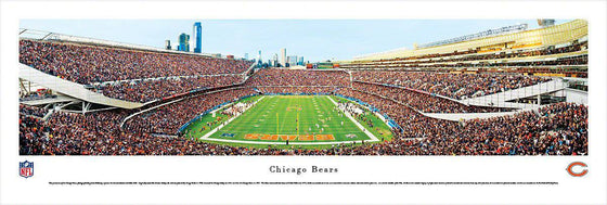 Chicago Bears Solider Field 13.5" x 40" Endzone Unframed Panoramic Photo - 757 Sports Collectibles