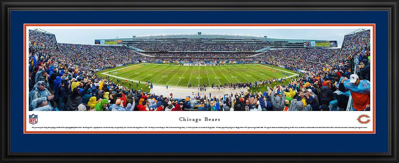Chicago Bears - 50 Yard Line - Deluxe Frame - 757 Sports Collectibles