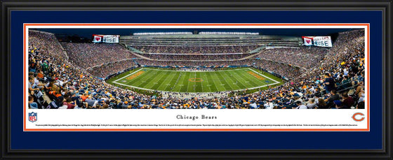 Chicago Bears - 50 YD Night -  - Deluxe Frame - 757 Sports Collectibles