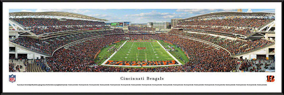Cincinnati Bengals Paul Brown Stadium 14" x 40" Endzone Standard Framed Panoramic Photo - 757 Sports Collectibles