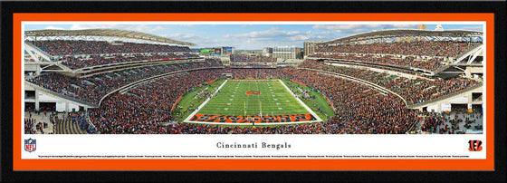 Cincinnati Bengals Paul Brown Stadium 17" x 44" Endzone Select Framed Panoramic Photo - 757 Sports Collectibles