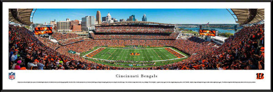 Cincinnati Bengals Paul Brown Stadium 14" x 40" Standard Framed Panoramic Photo - 757 Sports Collectibles