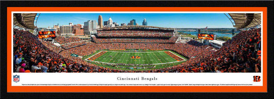 Cincinnati Bengals Paul Brown Stadium 17" x 44" Select Framed Panoramic Photo - 757 Sports Collectibles
