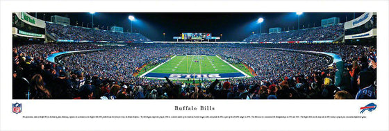 Buffalo Bills Ralph Wilson Stadium 13.5" x 40" Endzone Unframed Panoramic Photo - 757 Sports Collectibles