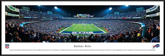 Buffalo Bills Ralph Wilson Stadium 14" x 40" Endzone Standard Framed Panoramic Photo - 757 Sports Collectibles