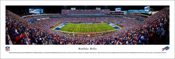 Buffalo Bills - 50 Yard Line Night Game - Unframed - 757 Sports Collectibles